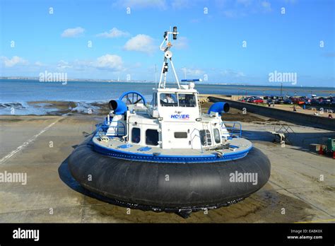 Hover Travel hovercraft, Ryde Harbour, Ryde, Isle of Wight, England, United Kingdom Stock Photo ...