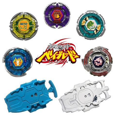 Genuine 80s Beyblade Metal Masters Battle Online Fusion Turbo Rock Aries Burst Spinning Tops Bey ...