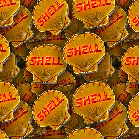 Vintage Shell Neon Sign Pattern