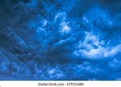 Texture Dramatic Blue Storm Clouds On Stock Photo 679151680 | Shutterstock