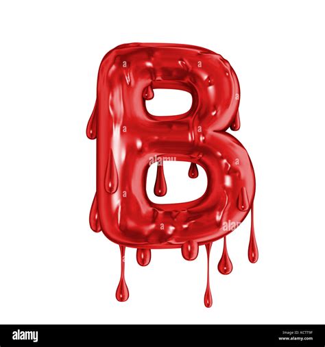 Blood font halloween horror letter B Stock Photo - Alamy