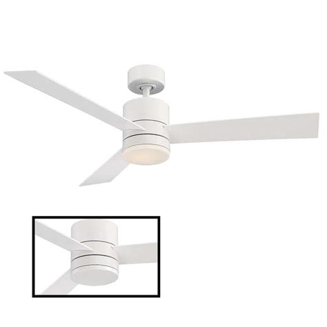 Modern Forms Axis 52 in. LED Indoor/Outdoor Matte White 3-Blade Smart Ceiling Fan with 3000K ...