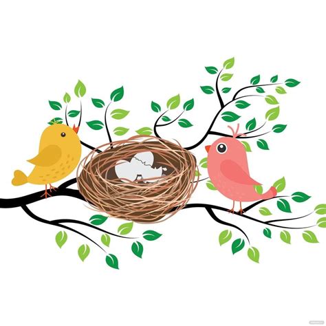 Bird Nest Vector in Illustrator, SVG, JPG, PNG, EPS - Download ...