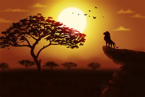 Magical African sunset inspired from The Lion King movie. This is my ...