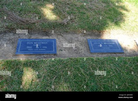 Inglewood, California, USA 19th August 2022 Actor Don Megowan's Grave in Rosehill Section at ...