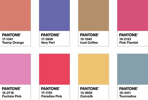 Paletas de color 2022 - PANTONE