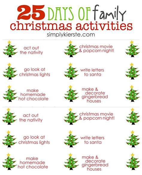 25 Days Of Christmas Activities – Idalias Salon