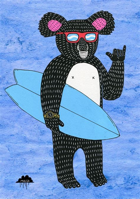 Rod the Rad Koala illustration by Sydney-based artist 'Mulga the Artist' | Koala illustration ...