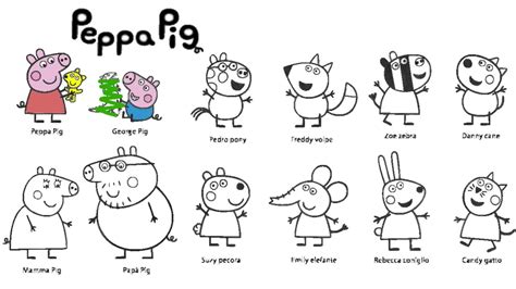 Learn Colours With Peppa Pig And Friends Colouring Page - YouTube