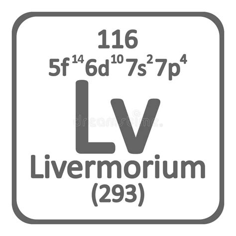 Periodic Table Element Livermorium Icon. Stock Illustration ...