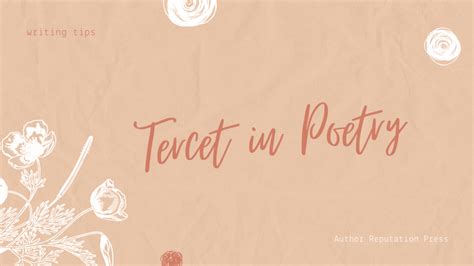 Understanding tercet in poetry – Author Reputation Press Blog