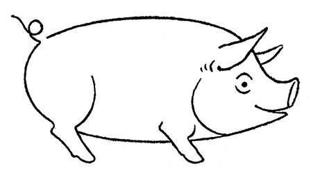 Pig Drawing Outline - ClipArt Best