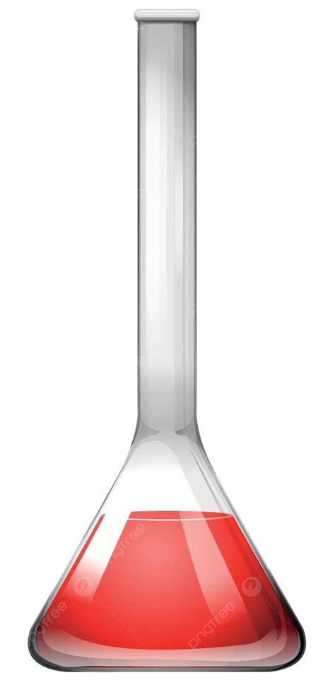 Red Liquid In Glass Tube Transparent Background Sciene Vector, Transparent, Background, Sciene ...