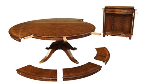 Expandable Round Walnut Dining Table | Formal | Traditional