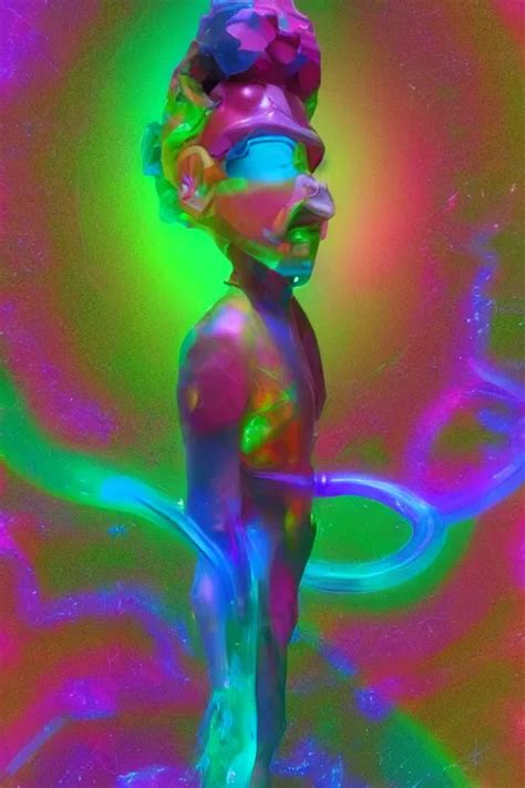 a hyperdimensional jester, neon rainbow quartz, 4k | Stable Diffusion ...
