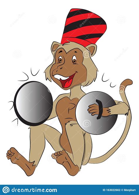 Vector of Monkey with Cymbals Stock Vector - Illustration of color ...