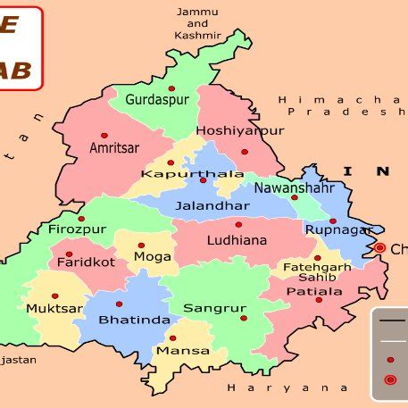 Map of Punjab State (Only District Muktsar) | Download Scientific Diagram