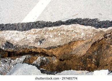 Asphalt Road Cracks Collapsed Stock Photo 297485774 | Shutterstock