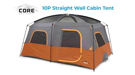 CORE® Equipment 10 Person Straight Wall Cabin Tent Setup - YouTube