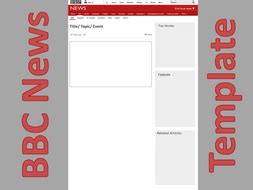 BBC News Template/Homework | Teaching Resources