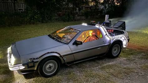 Delorean Time Machine Replica signed by "Doc Brown" Christopher Lloyd for sale - DeLorean Time ...