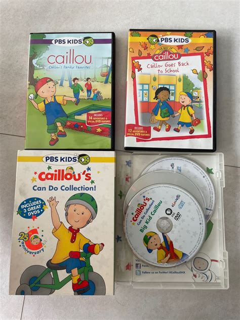 Caillou 5 DVDs, Hobbies & Toys, Music & Media, CDs & DVDs on Carousell