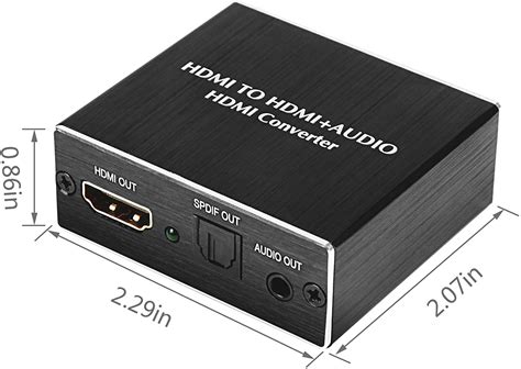 Snxiwth HDMI Audio Extractor, 4K@30Hz HDMI to Optical SPDIF Toslink HDMI Audio Splitter 3.5mm L ...