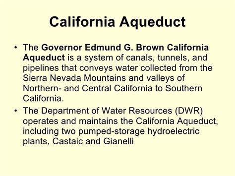 California state aqueducts