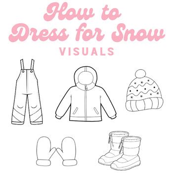 Snow Gear Visuals - How to Dress for Snow by Melissa Newton | TPT