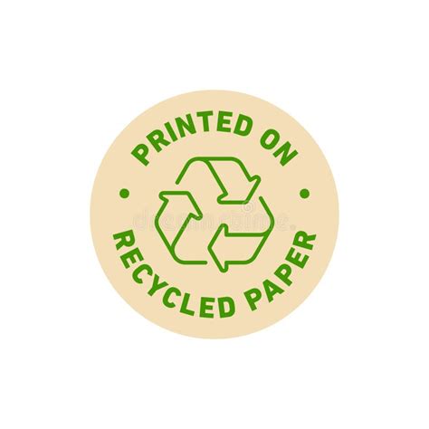 Recycled Paper Vector Icon Logo Badge Stock Vector - Illustration of ...