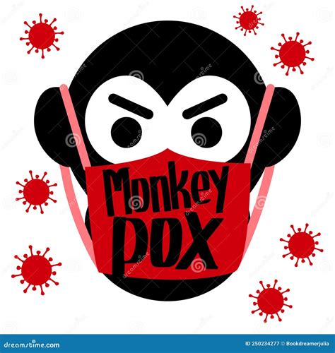 Monkeypox Virus Outbreak Icon. Gorilla in Face Mask. Health Monkey Pox Emergency Stock Vector ...