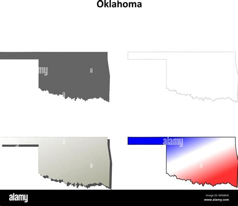 Oklahoma outline map set Stock Vector Image & Art - Alamy