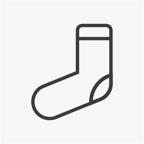 Sock outline icon. Vector illustration. 5568195 Vector Art at Vecteezy