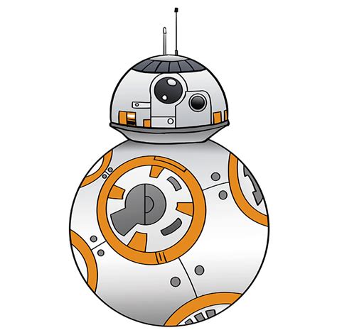 How to Draw BB-8 from Star Wars - Really Easy Drawing Tutorial