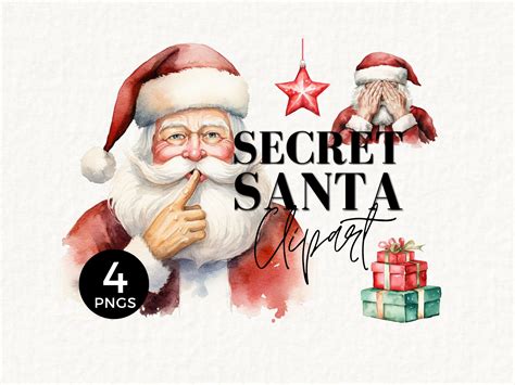 Sneaky Santa Clipart Jpeg