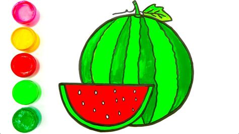 How To Draw A Watermelon Drawing For Kids Drawing For Toddlers | Images ...