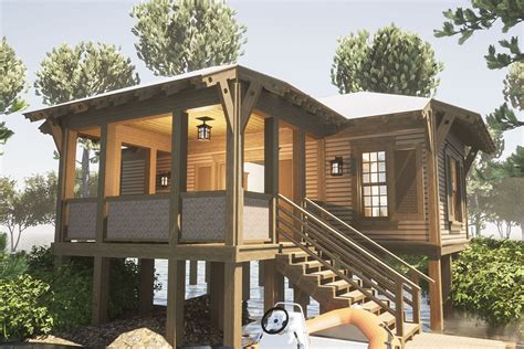 Tiny House Plan on Stilts - 44180TD | Architectural Designs - House Plans