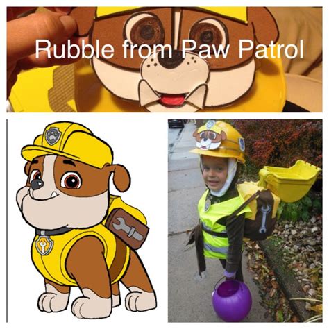 Rubble costume from Paw Patrol | Paw patrol halloween costume, Paw ...