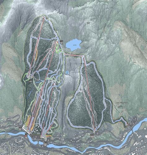 Loon Mountain Ski Resort Map Digital Art by Powder Addicts