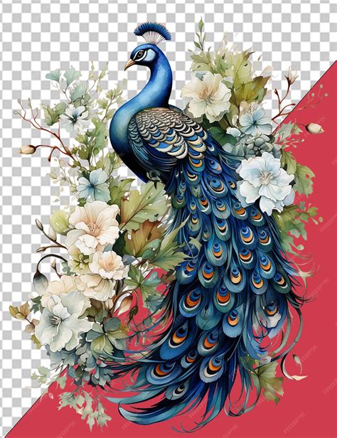 Exquisite Peacock Feather Design | Premium AI-generated PSD