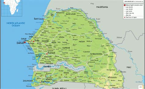 Map Of Senegal With Cities And Towns – Otosection