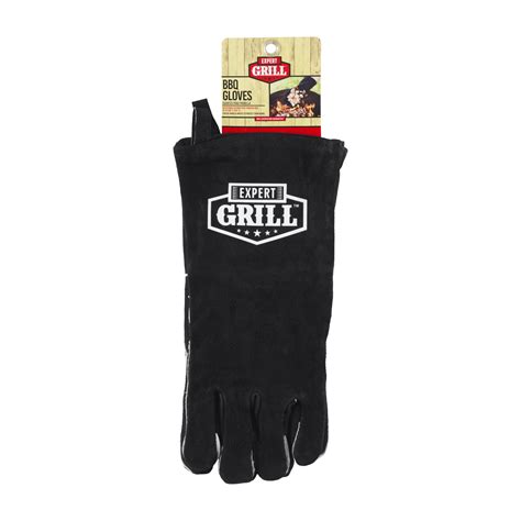 Expert Grill Heavy Duty High Heat Resistant Leather BBQ Gloves - Walmart.com - Walmart.com