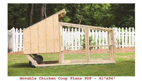 "Do you want to make a beautiful movable chicken coop? With this plan, you have everything you ...