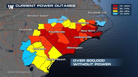 More than 800,000 Power Outages Across Carolinas - WeatherNation