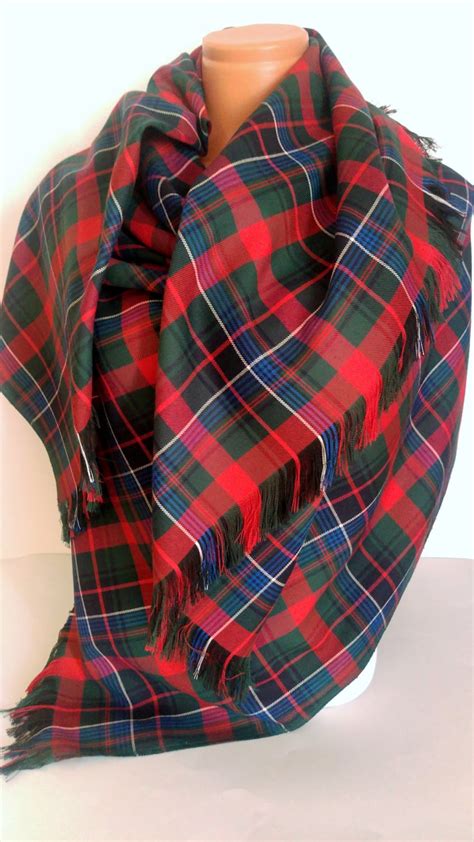 Red and Green Blanket Scarf Plaid Scarf Holiday Fashion Scarf Gift for ...