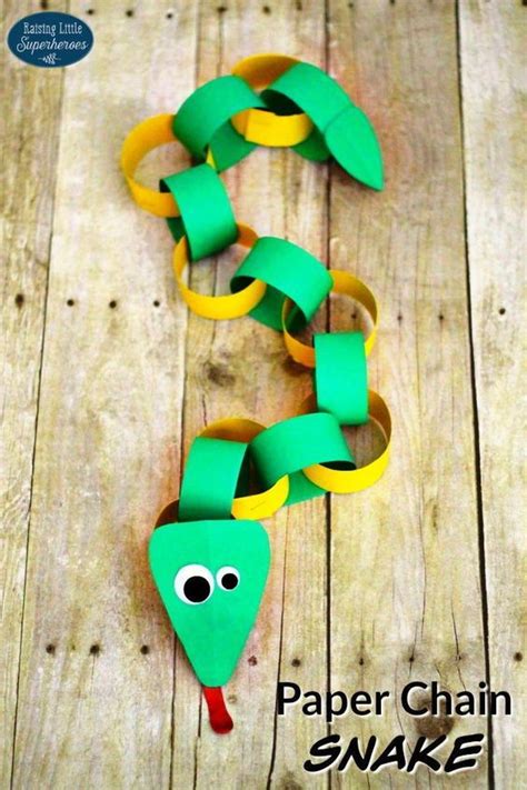 Paper Chain Snake | Yeni yürümeye başlayan çocuk elişi, Yaz çocuğu ...