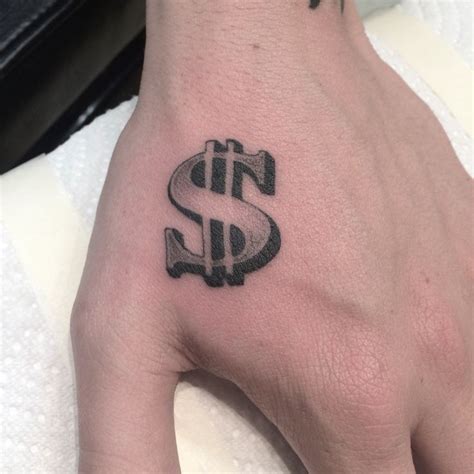 Single needle money sign by:Mike Jupp | Single needle tattoos | Pinterest | Peacocks, Signs and ...