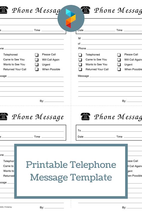 Printable Telephone Message Template | Messages, Phone messages ...