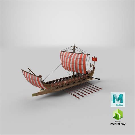 Ancient Roman Bireme 3D Model - TurboSquid 1950847