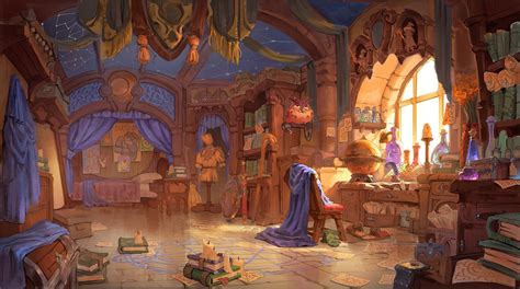 ArtStation - Magic academy student's room